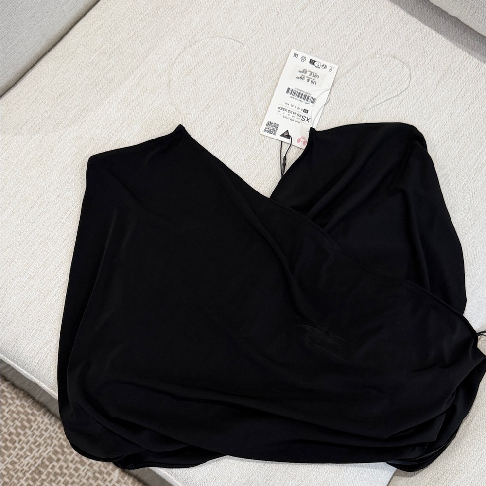 Zara Black Women's Draped Blouse